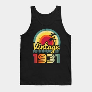 Vintage 1931 Made in 1931 92th birthday 92 years old Gift Tank Top